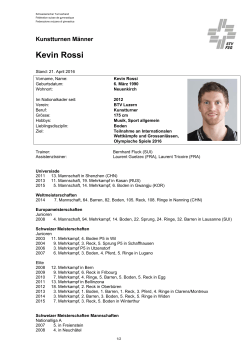 Kevin Rossi - Schweizerischer Turnverband