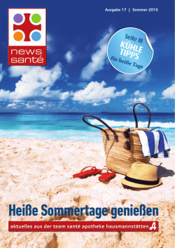 Hei&szlig;e Sommertage genie&szlig;en - Apotheke Hausmannst&auml;tten