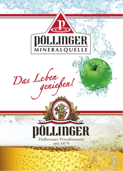 Das Leben genießen! - Brauerei Pöllinger