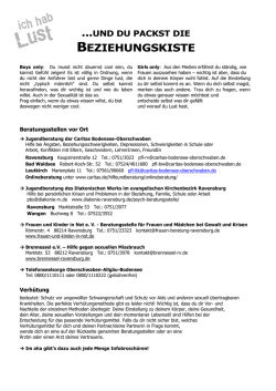 Infoblatt Beziehung