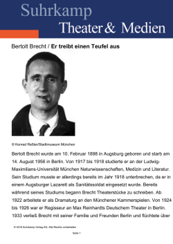 Bertolt Brecht / Er treibt einen Teufel aus