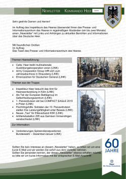 • Celle: Heer treibt multinationale Ausbildungskooperation voran