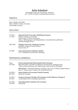 Julia Schubert - Forum Internationale Wissenschaft