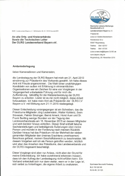 Infobrief von Julia v. Seiche an die Mitglieder - DLRG