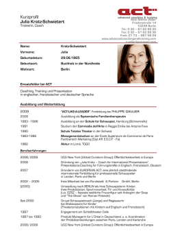 ACT Kurzprofil Julia Kratz-Schwietert