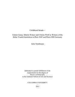 Dissertation "Childhood Bonds" Julia Nordmann