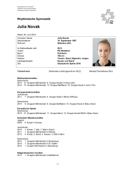 Julia Novak - Schweizerischer Turnverband