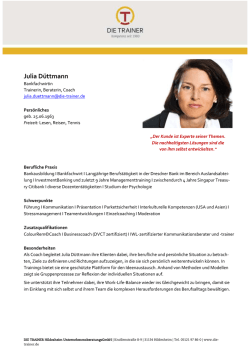 Julia D&uuml;ttmann - Die Trainer Hildesheim