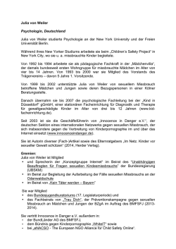 Julia von Weiler Psychologin, Deutschland Julia von Weiler