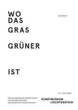DAS GRAS GRÜNER Wo IST - Kunstmuseum Liechtenstein