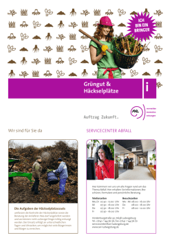 Infobrosch&uuml;re Gr&uuml;ngut & H&auml;ckselpl&auml;tze