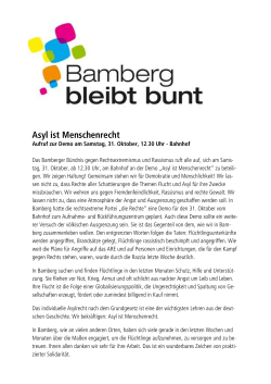 Aufruf - Bamberger Bündnis gegen Rechtsextremismus