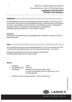HACH-Lange Elektrochemie Desinfektion der LDO
