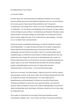Ein sp&auml;therbstlicher Tag in Harbin von Nicolas Winkler Es stinkt
