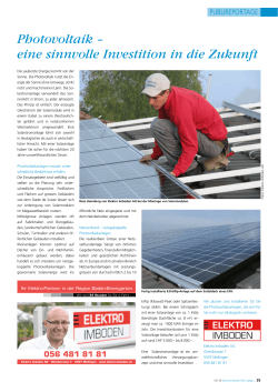 Photovoltaik – eine sinnvolle Investition in die
