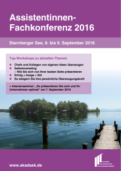 Assistentinnen- Fachkonferenz 2016