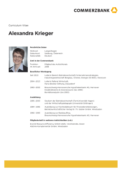 CV | Alexandra Krieger
