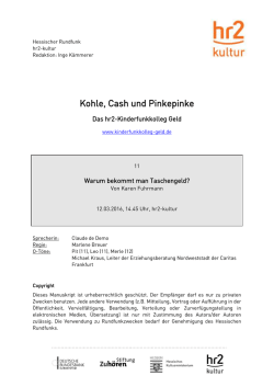 Warum bekommt man Taschengeld?
