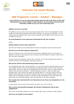 Interview mit Lousia Michels