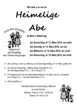Heimelige Abe - Trachtegruppe Wikartswil und Umg&auml;big