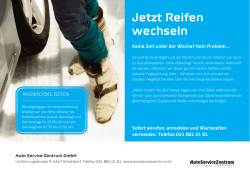 Jetzt Reifen wechseln - Auto Service Zentrum GmbH