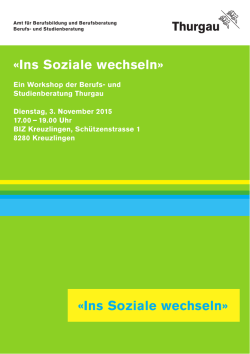 Ins Soziale wechseln - Amt für Berufsbildung und Berufsberatung
