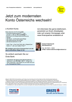 Jetzt zum modernsten Konto &Ouml;sterreichs wechseln!