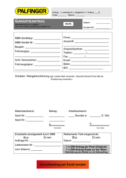 ja nein ja nein GARANTIEANTRAG Garantieantrag per
