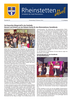 Gut besuchter B&uuml;rgertreff in der Festhalle Konzert und Scheck von
