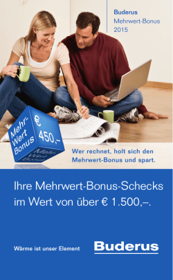 Ihre Mehrwert-Bonus-Schecks im Wert von &uuml;ber &euro; 1.500