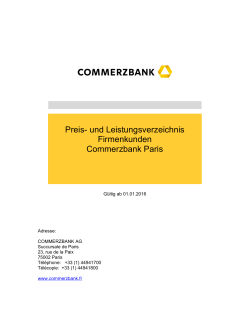 Preis und Leustungsverzeichnis FirmenKunden Commerzbank