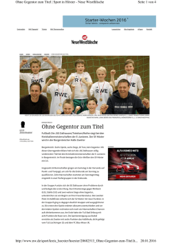 Ohne Gegentor zum Titel