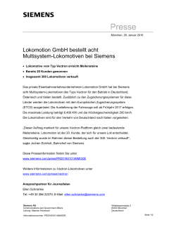 Presseinformation: Lokomotion GmbH bestellt acht Multisystem
