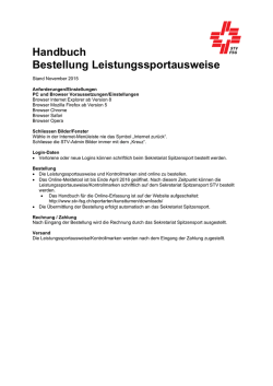 Handbuch Bestellung Leistungssportausweise