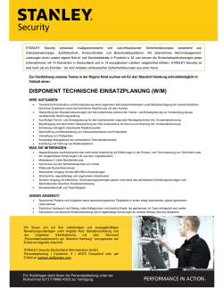 DISPONENT TECHNISCHE EINSATZPLANUNG (W/M)