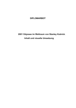 DIPLOMARBEIT 2001 Odyssee im Weltraum von Stanley Kubrick