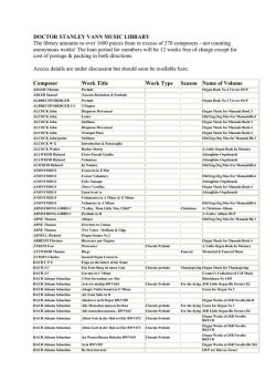 DOCTOR STANLEY VANN MUSIC LIBRARY The