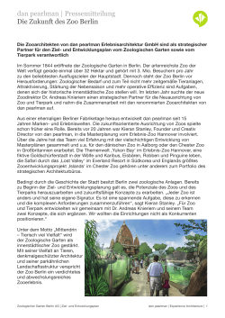Die Zukunft des Zoo Berlin dan pearlman | Pressemitteilung