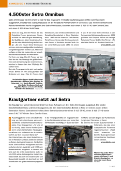 Krautgartner setzt auf Setra 4.500ster Setra omnibus