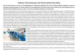 Inklusion: Die Umsetzung in die Praxis bestimmt den Erfolg