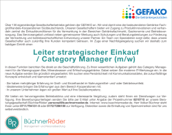 Leiter strategischer Einkauf / Category Manager (m/w)