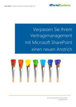 Verpassen Sie Ihrem Vertragsmanagement mit Microsoft SharePoint