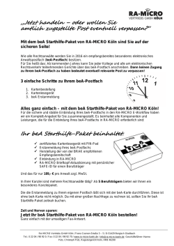 Ihr beA Starthilfe-Paket beinhaltet - RA