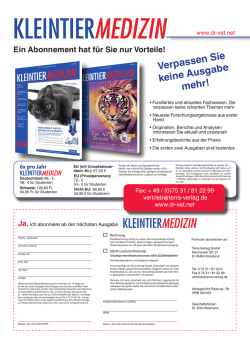 Verpassen Sie keine Ausgabe mehr!
