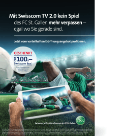 Mit Swisscom TV 2.0 kein Spiel