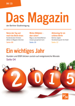 Ein wichtiges Jahr
