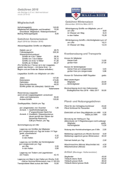 Gebühren 2016