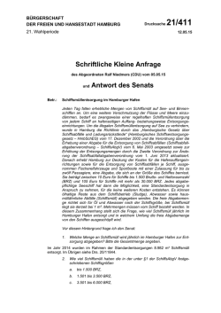 Schriftliche Kleine Anfrage und Antwort des Senats