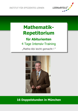 Mathematik- Repetitorium - Institut für effizientes Lernen