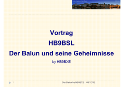 Vortrag HB9BSL Der Balun und seine Geheimnisse